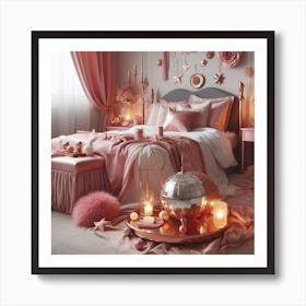Pink Bedroom Decor Art Print