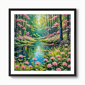 Lotus Pond Art Print