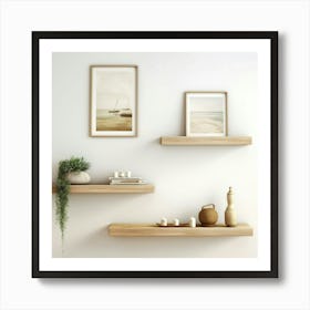 Three Floating Shelves Art Print