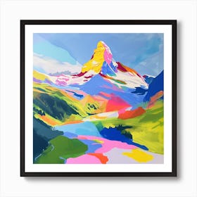 Abstract Travel Collection Zermatt Switzerland 3 Art Print