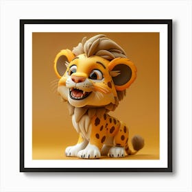 Cartoon Lion Art Print