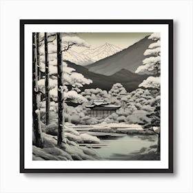 Winter On The Mountains Art Print