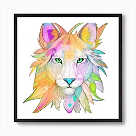 Lion Head 7 Art Print