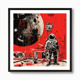 Astronaut In Space 1 Art Print