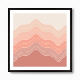 Soleil Waves Square Art Print