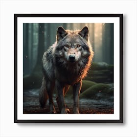 Wolf alone Art Print