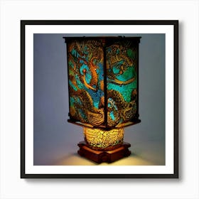 Dragon Lamp Art Print