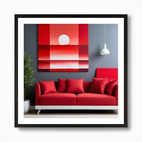 Juego Sofa Y Cuadro Art Print