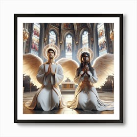 Angels In The Church Art Print