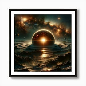 Primordial Glow: Genesis of Galaxies. Art Print