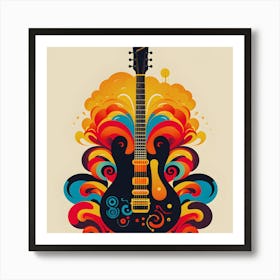 Moder Guitar Art Print