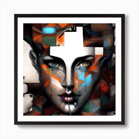 Abstract Face Art Print