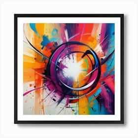 1000014208 Portrait of abstract art print. Art Print