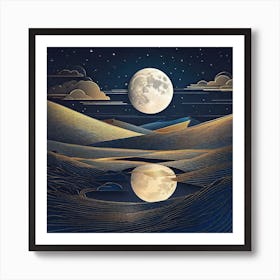 Full Moon In The Sky 4 Art Print