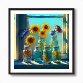 Windowflowers Art Print