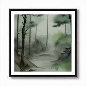 Asian Forest Art Print