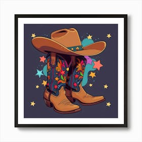 Cowboy Boots 2 Art Print