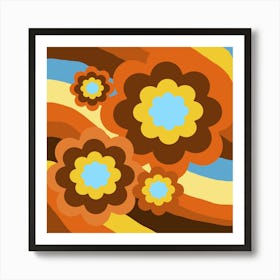 Abstract Flower Vintage Art Print