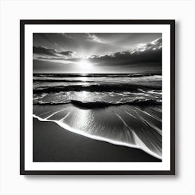 Sunset On The Beach 673 Art Print