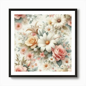 Wallpaper Floral Art Print