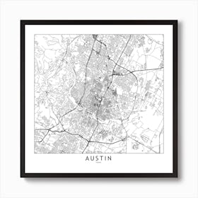 Austin Map Art Print
