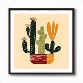 Cactus Illustration Art 40 Art Print