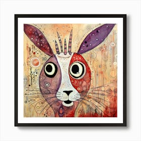 Abstract Artic Hare 2 Art Print