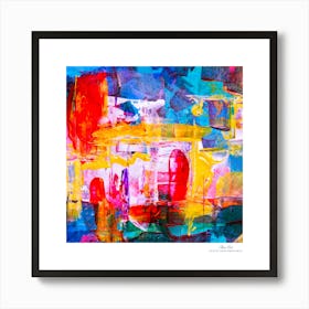Contemporary art, modern art, mixing colors together, hope, renewal, strength, activity, vitality. American style.59 Art Print