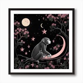 Chinese zodiac monkey Art Print