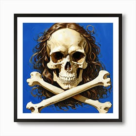 Skull And Crossbones Art Print