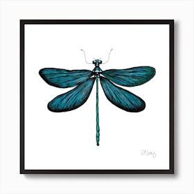 Blue Dragonfly. 1 Art Print