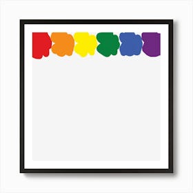 Six Pride Flag Colored Blobs Art Print