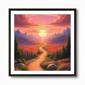 Path To The Sunset Art Print