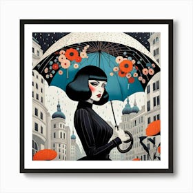 Poppies In The Rain Art Print