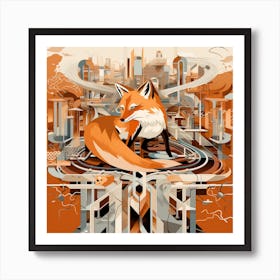 Fox In The City Art Print