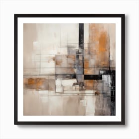 AI Beige Mirage Ballet Art Print