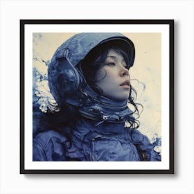 Girl In Space 1 Art Print