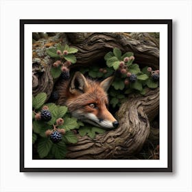 Fox In A Tree Art Print