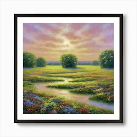 A Brushstroke Of Serenity Art Print