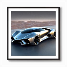 Future Car Developed By Lamborghinielegant Designcurved Formcreative Designcyberfuturistic 772478857 Art Print