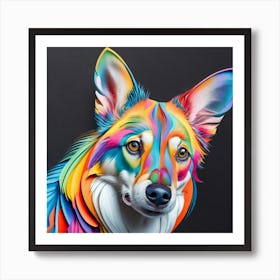 Colorful Dog Art Print