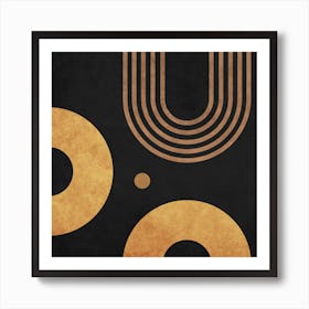 Transitions In Black 3 Square Art Print