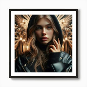 Angel Hooded Girl Art Print