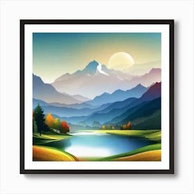 Landscape Painting 175 Art Print