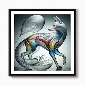 Glass Wolf 1 Art Print