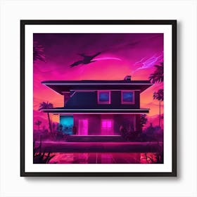 Neon House Art Print