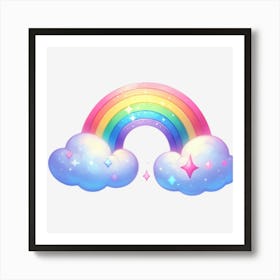 Rainbow Clouds Art Print