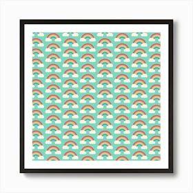 Retro Rainbow Pattern 05 Art Print