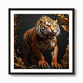 Tiger In The Forest 1 Art Print