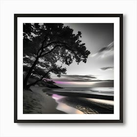 Sunset On The Beach 33 Art Print